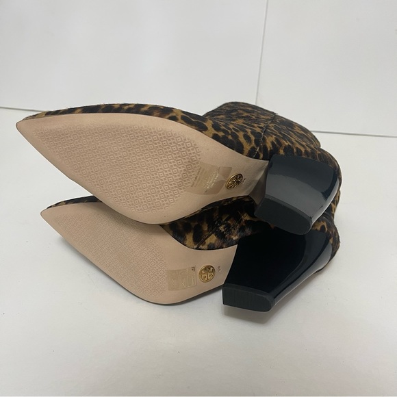Tory Burch Lila Genuine Leopard Print Calf Hair PointedToe Bootie - Duplicate - Picture 13 of 13